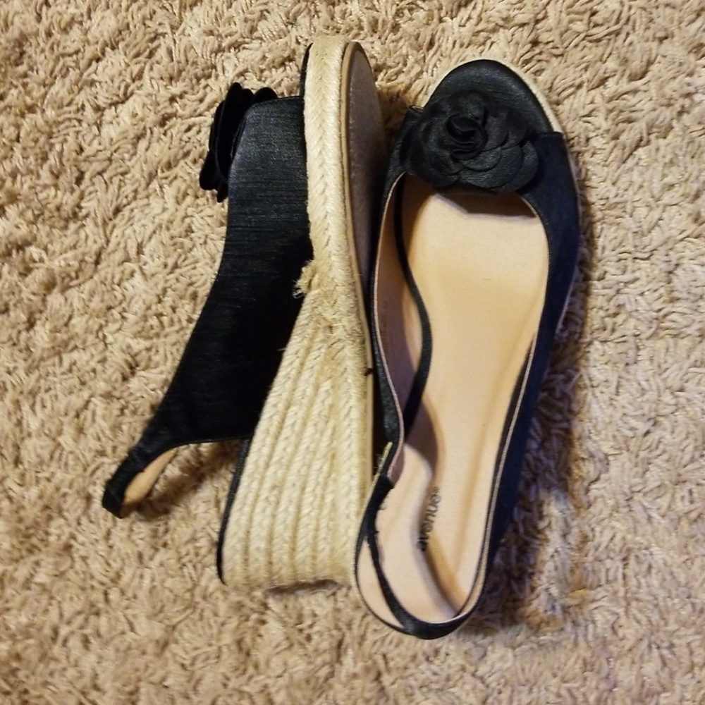 Womens fabric wedges